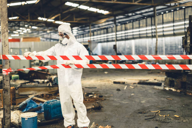 Professional Sewage Cleanup technician working in Medina, OH